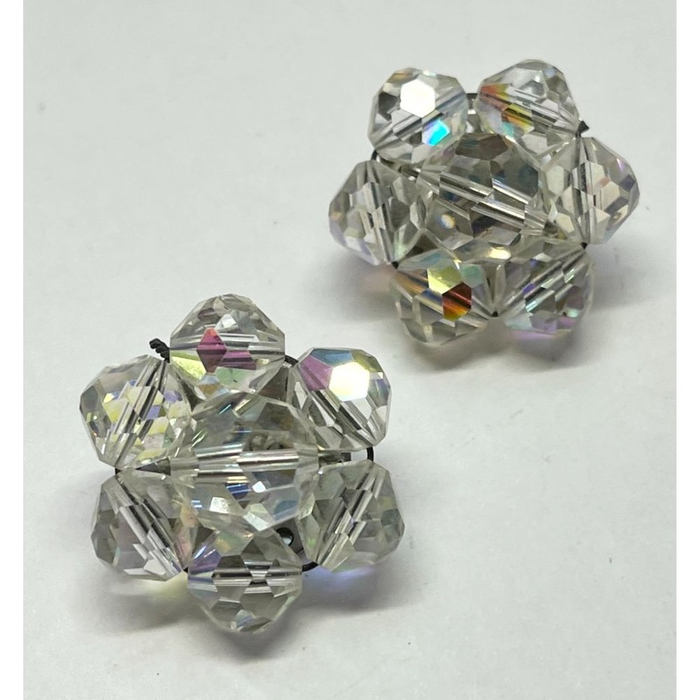 Vintage crystal beaded earrings